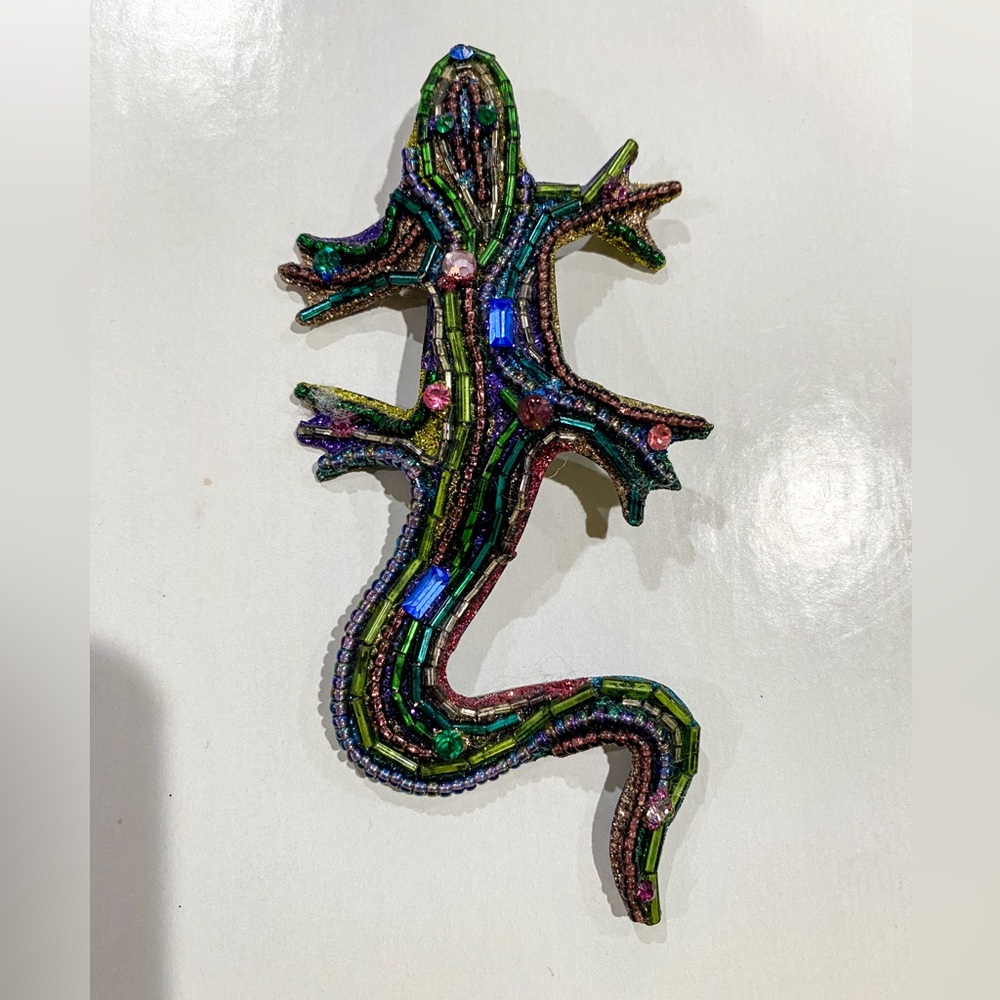 Vintage Handmade Lizard Pin